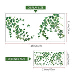 sticker mural lierre feuilles vert illustration aquarelle adhésif décoration intérieure moderne naturel bohème
