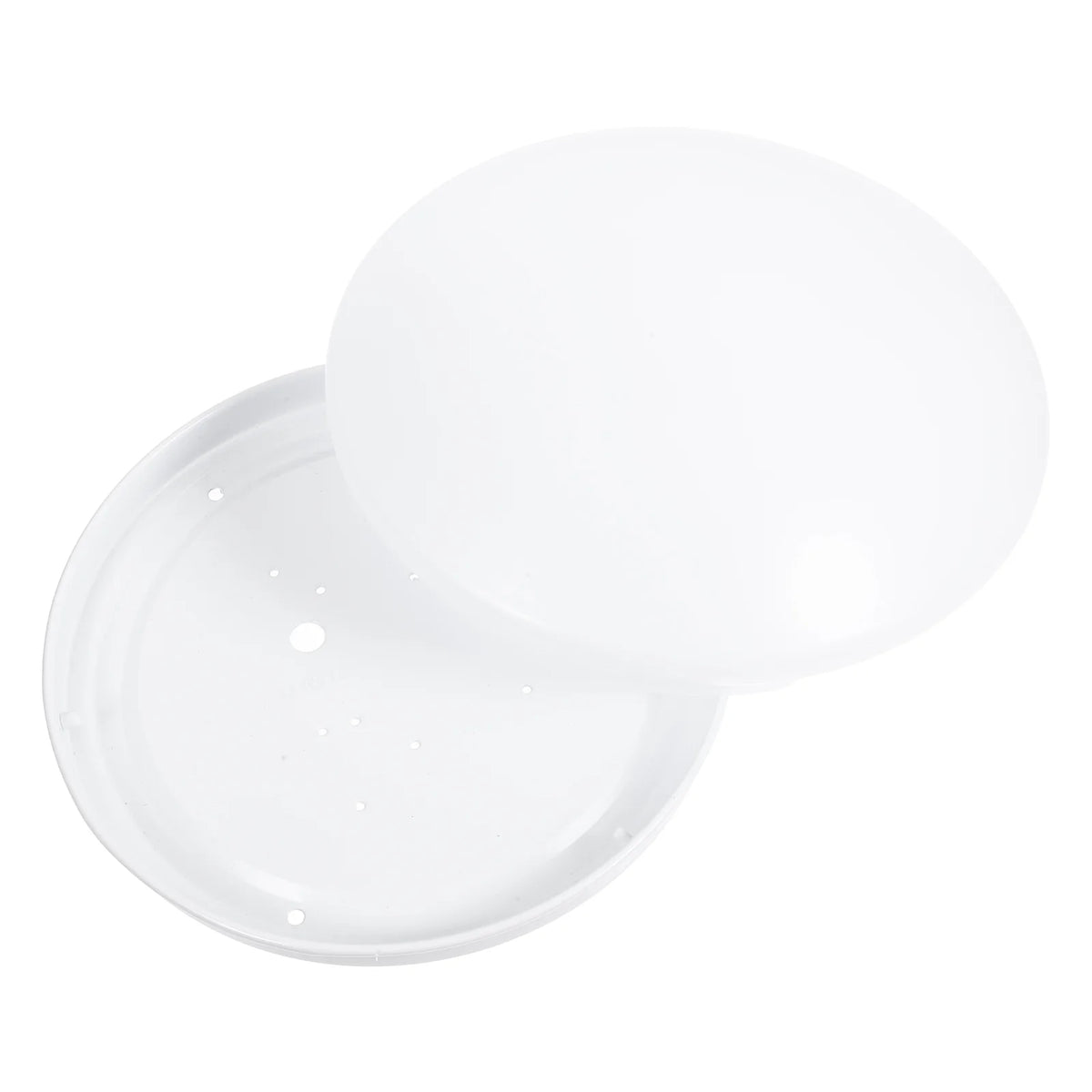 plaque protection lampe blanc moderne couverture luminaire plafonnier abat jour fixations invisibles lumière