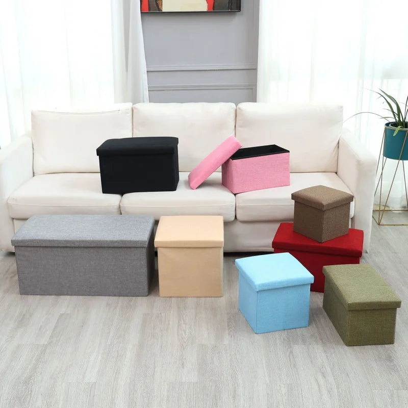 coffre jouets pliable tissu uni moderne rose gris beige bleu vert noir