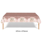 ensemble vaisselle jetable anniversaire rose gold assiettes serviettes gobelets pailles paillettes décoratif fête