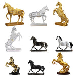 statuette cheval doré ornée strass art déco maison feng shui cadeau anniversaire noël pâques