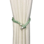 boucles rideau coton moderne rose bleu gris jaune blanc ornement