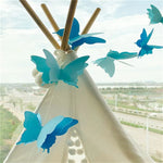 guirlande papillons 3d rouge jaune vert bleu violet rose orange anniversaire mariage fête