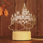 lampe 3d veilleuse led animal compagnie moderne base plate blanc