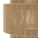 Suspension lumineuse tissu marron clair moderne rustique câble noir chambre salon