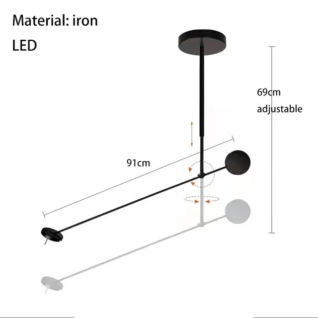 lampe murale flexible bras pivotant noir réglable chambre étude moderne