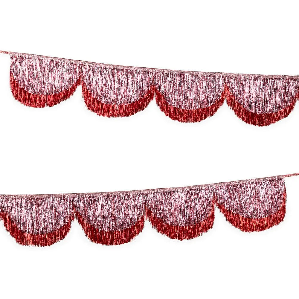guirlande festive franges scintillantes or argent anniversaire noel saint valentin halloween pâques