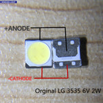 diodes led blancs 3535 6v électronique réparation télévision lcd led opaques nouvelles