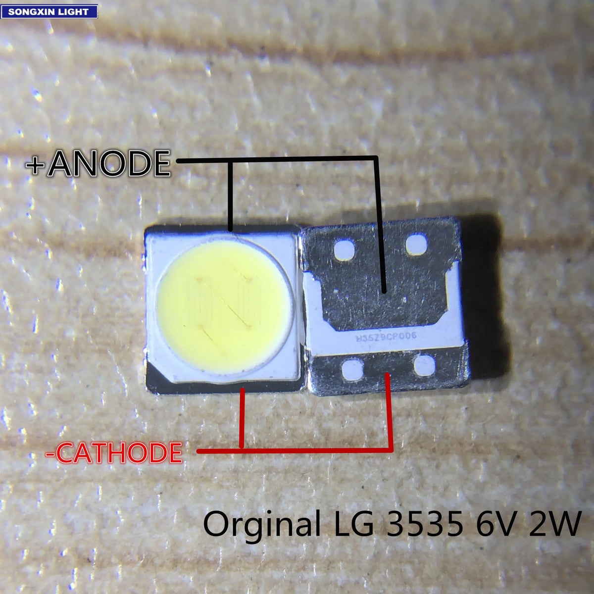 diodes led blancs 3535 6v électronique réparation télévision lcd led opaques nouvelles