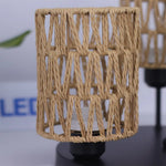 Suspension lumineuse moderne rotin noir beige ampoules E27 compatibles