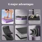 tapis d'exercice violet rayures horizontales équilibre yoga pilates entraînement force multifonctionnel moderne antidérapant épais