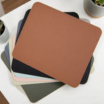 tapis souris cuir résistant antidérapant marron noir gris bleu rose vert moderne minimaliste
