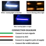feux jour led blanc jaune bleu signalisation vis connecteur moderne étanche 12v