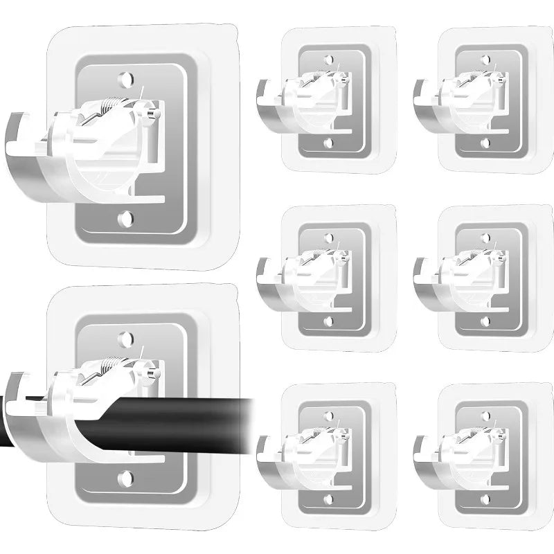supports muraux adhésifs transparents modernes rideaux salle bain cuisine 12adhésifs 4vis 4têtesplates