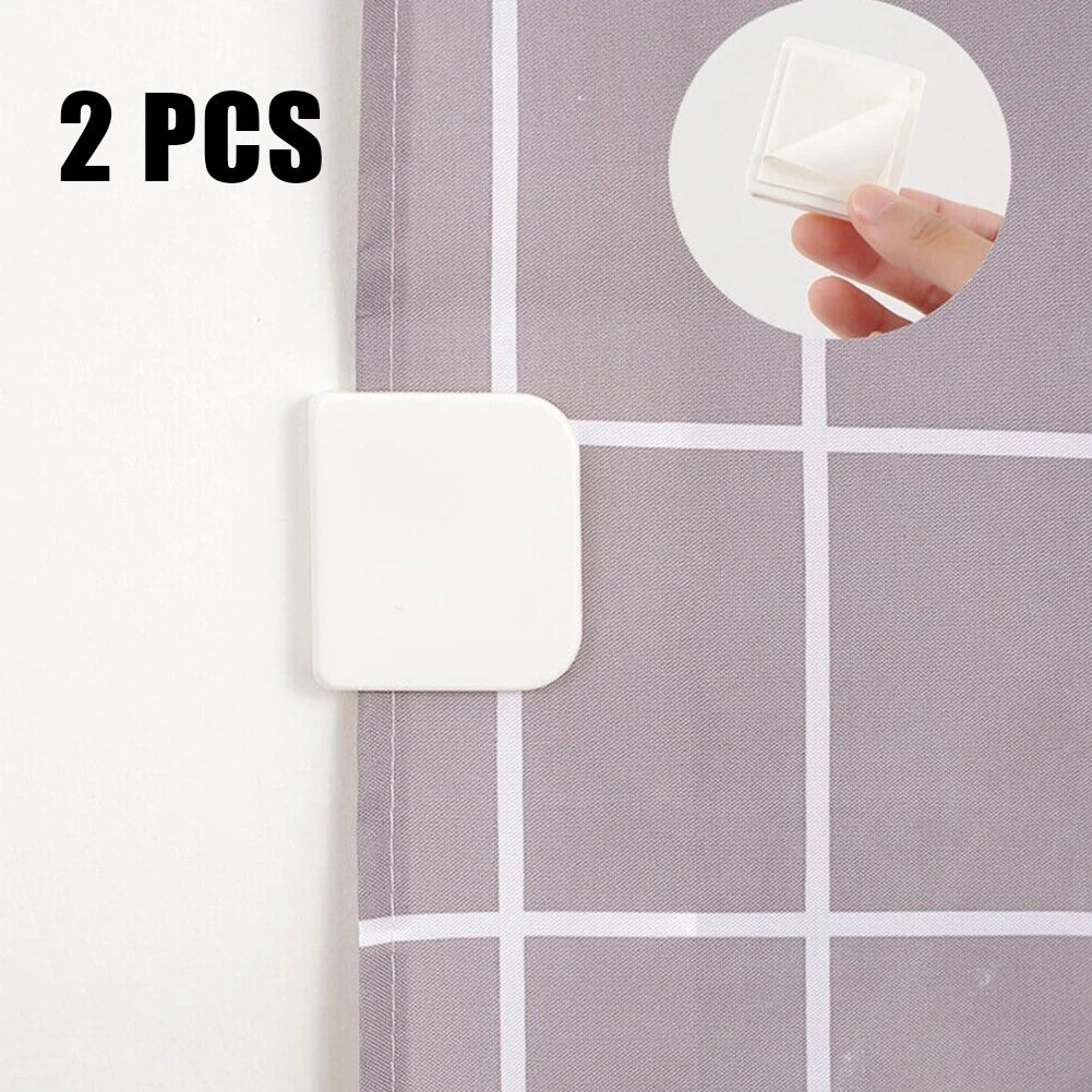 clips rideau douceur moderne blanc adhésif salle bain accessoire fixe polonais soie opacité