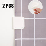 clips rideau douceur moderne blanc adhésif salle bain accessoire fixe polonais soie opacité