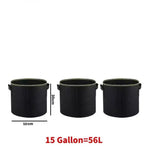 pots fleurs tissu non tissé noir vert modernes poignées 10 gallons