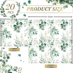 serviettes papier motif feuilles vertes moderne 20pcs table mariage restauranthôtel