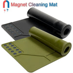 tapis magnétique noir vert olive utilitaire rainures outils suspension industrielle