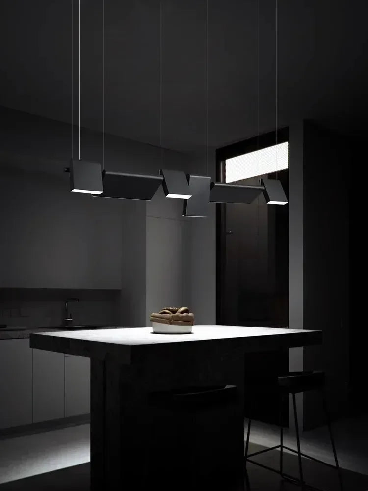 suspension lumineuse moderne led noir minimaliste 4000k 6000k 3000k