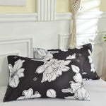lot deux taies d'oreiller rectangulaires 48x74cm housse coussin décorative motif géométrique moderne