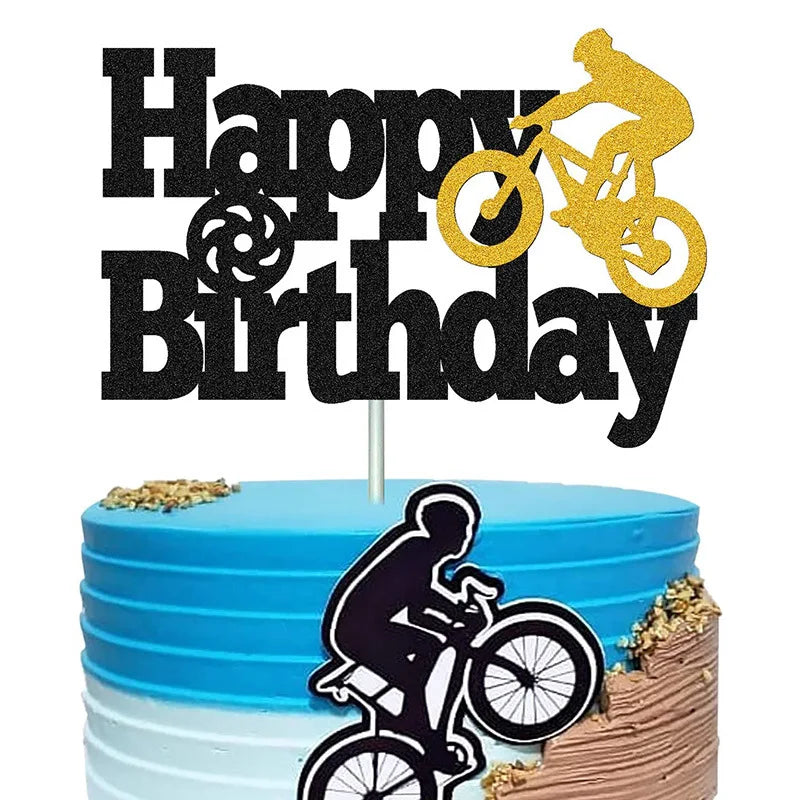décoration gâteau lettres sports icônes happy birthday musique fête pique