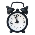 réveil horloge circulaire classique mécanique aiguilles rouge bleu rose Jaune métal durable chambre