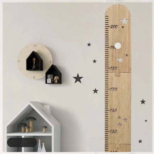 règle croissance étoiles bois minimaliste mesure enfant décoration chambre jauge développement