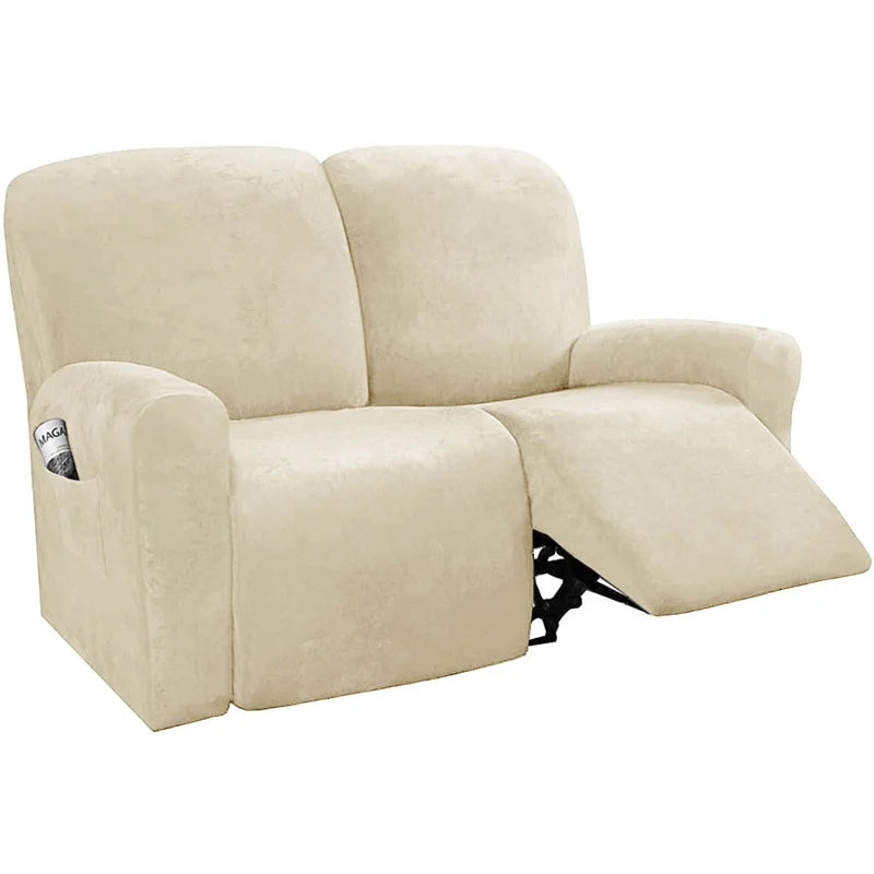 housses canapé relax velours machine lavable moderne rose clair gris bleu marron vert foncé