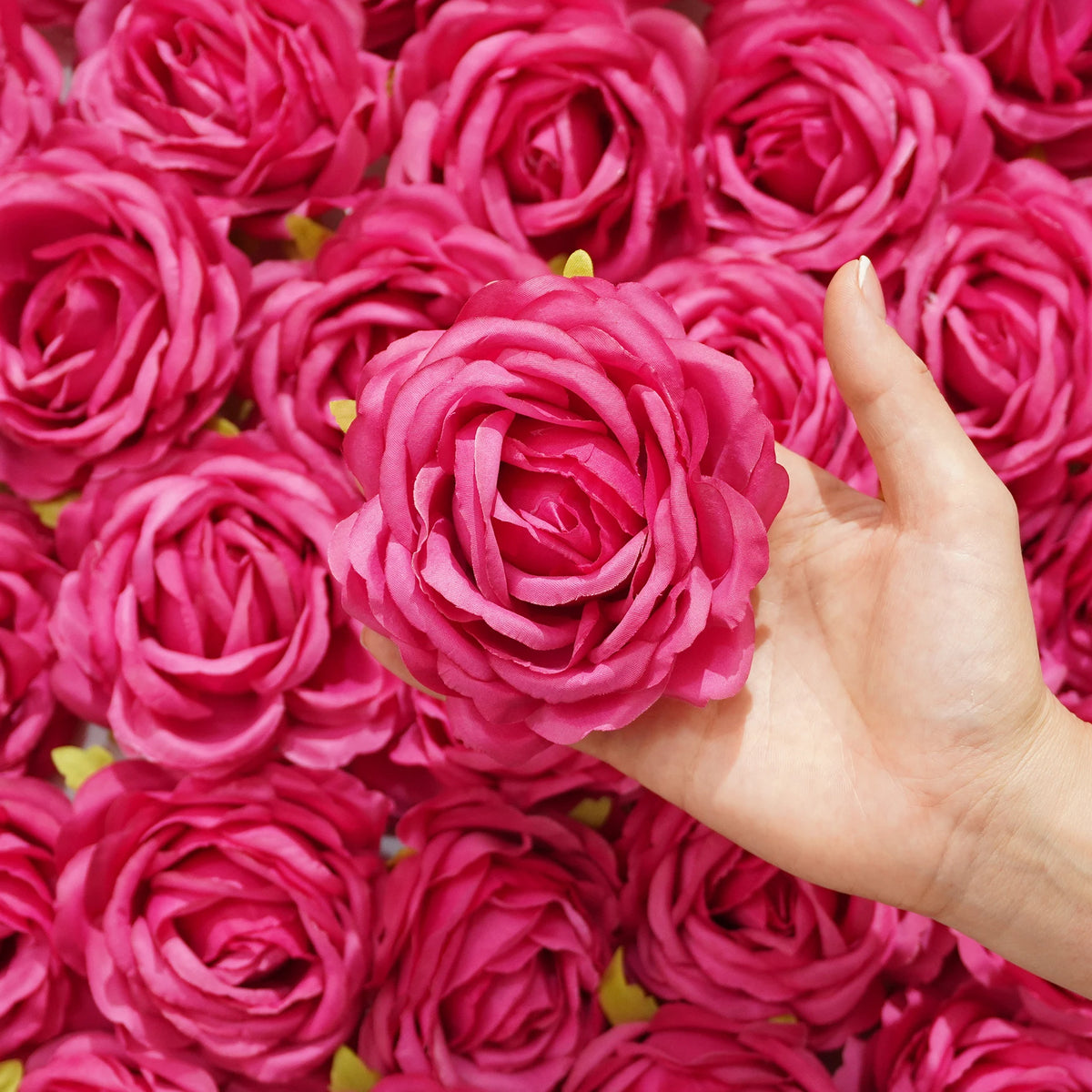 fleurs artificielles roses boutons peony feuilles vertes decoration intérieure classique 9cm 3.54inch