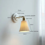 lampe murale vintage blanc doré motif relief bord ondulé fixée mur opaque