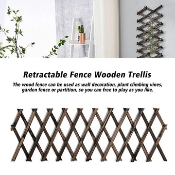 treillis bois rétractable marron foncé structure géométrique moderne fixation pliant verticalintérieur decoration plantes support