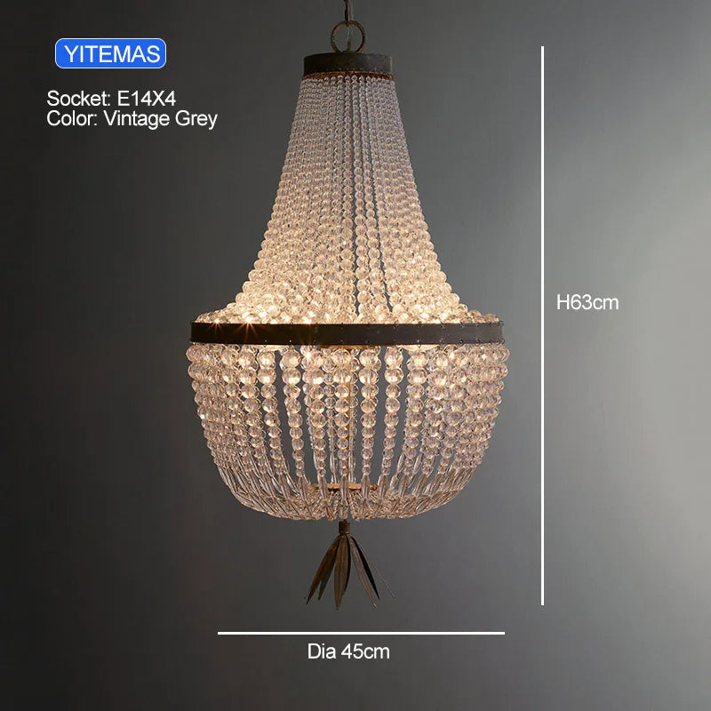 lustre classique cristal transparent doré rangs haute qualité autonome certification sécurité