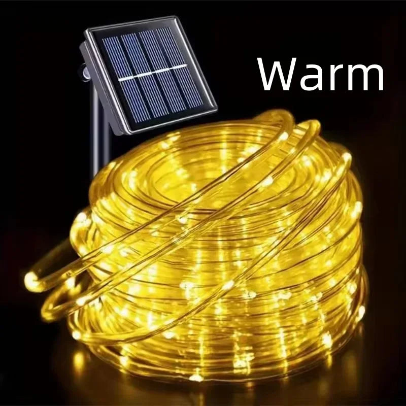 guirlande lumineuse solaire vert moderne 100 led 12m clignotante extérieure