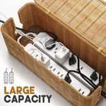 organisateur câbles blanc moderne rangement prise électrique stockage respectueux environnement utilisation multiple empiilable fentes