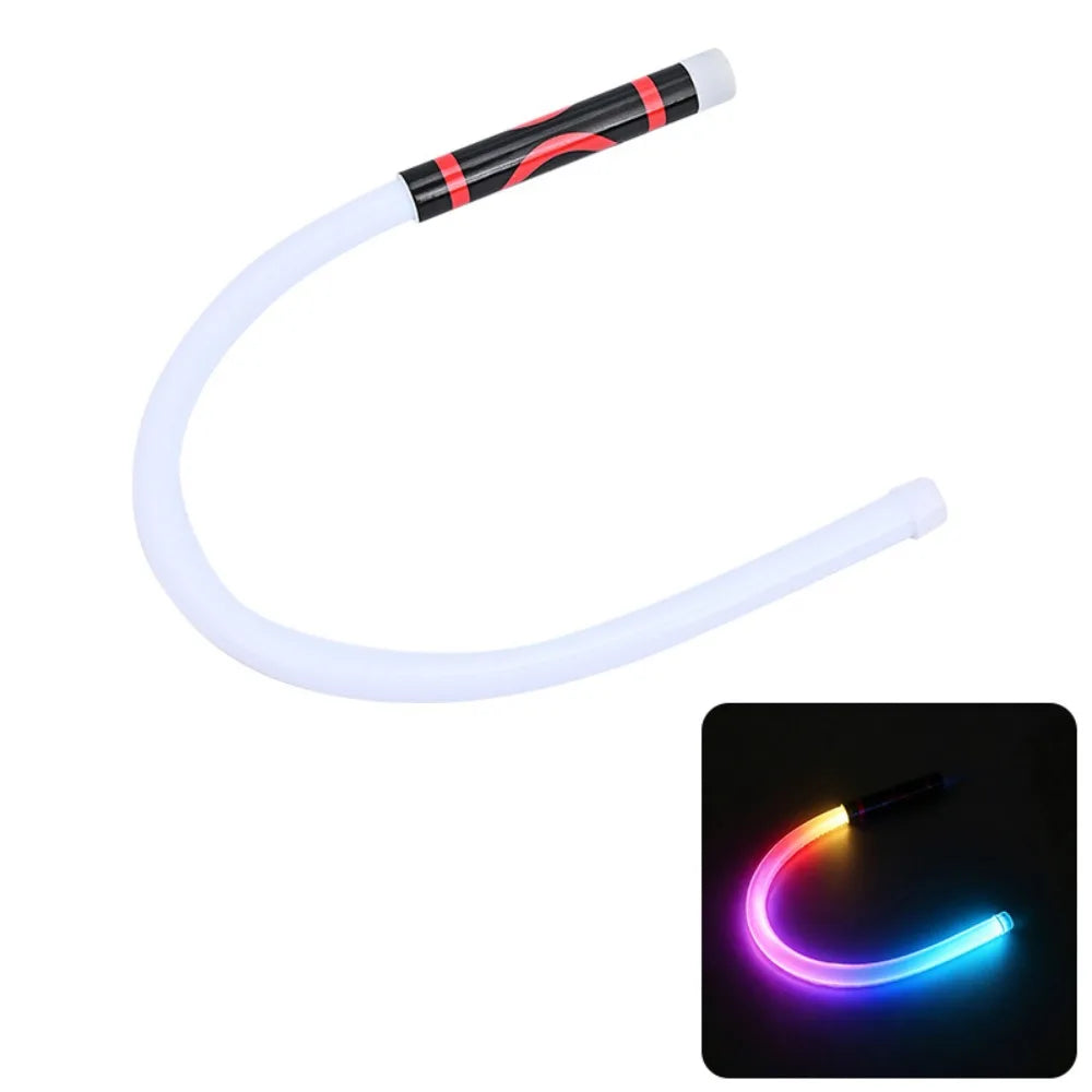 lampe led rechargeable flexible blanc noir rouge rayures modernes 73cm 3modes luminosite