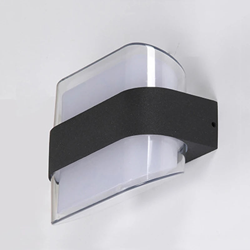 lampe murale moderne noire transparente ip65 adhésive 12w ac 85265vextérieur intérieur bas haut