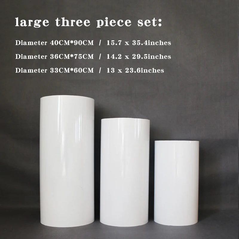 supports présentation métal blanc modernes mariage pièces différentes tailles