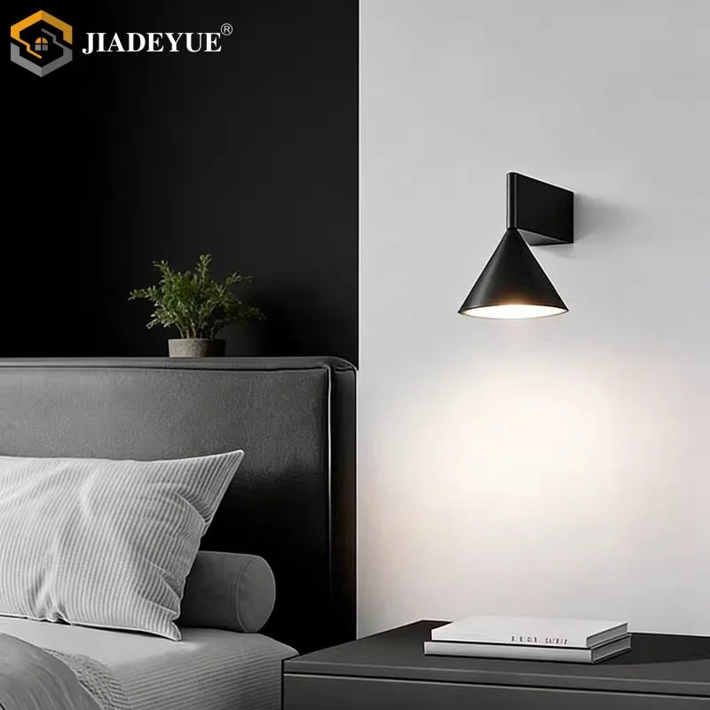 lampe murale moderne minimaliste argentée noire led mur fixée contemporain