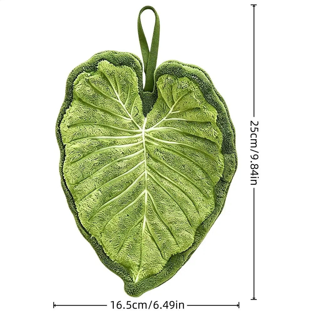 serviettes cuisine absorbantes vert feuille imprimée texturées maison adultes