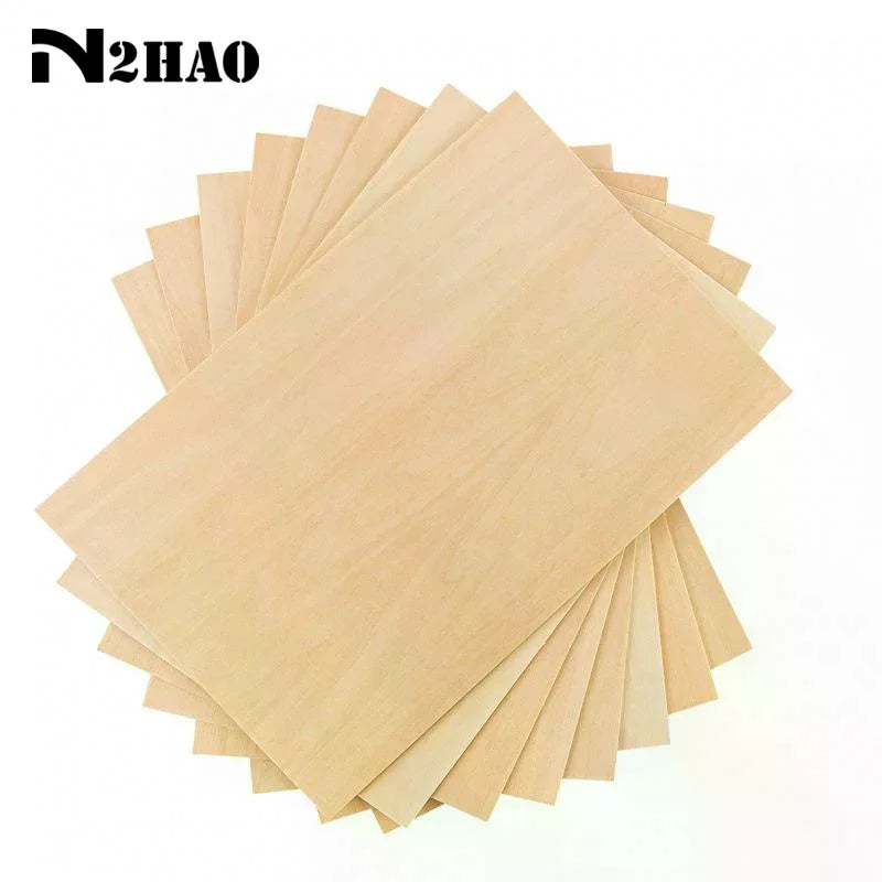 feuilles bois tilleul fines grain naturel simples artisanat 15x10cmpaque bricolage opaque inachevées