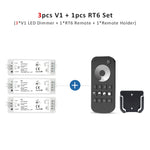 dimmer led kit zones télécommande sans fil remote controleur bande led push switch alimentation