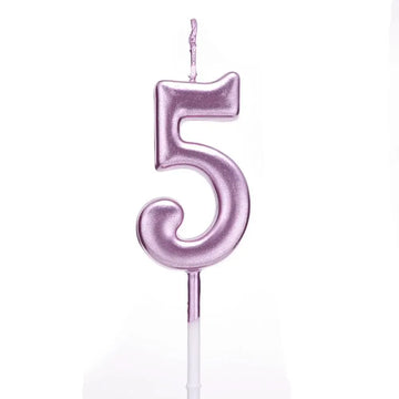 bougies forme chiffres argent rose or anniversaire décoration cupcake artisanale fête minimaliste moderne