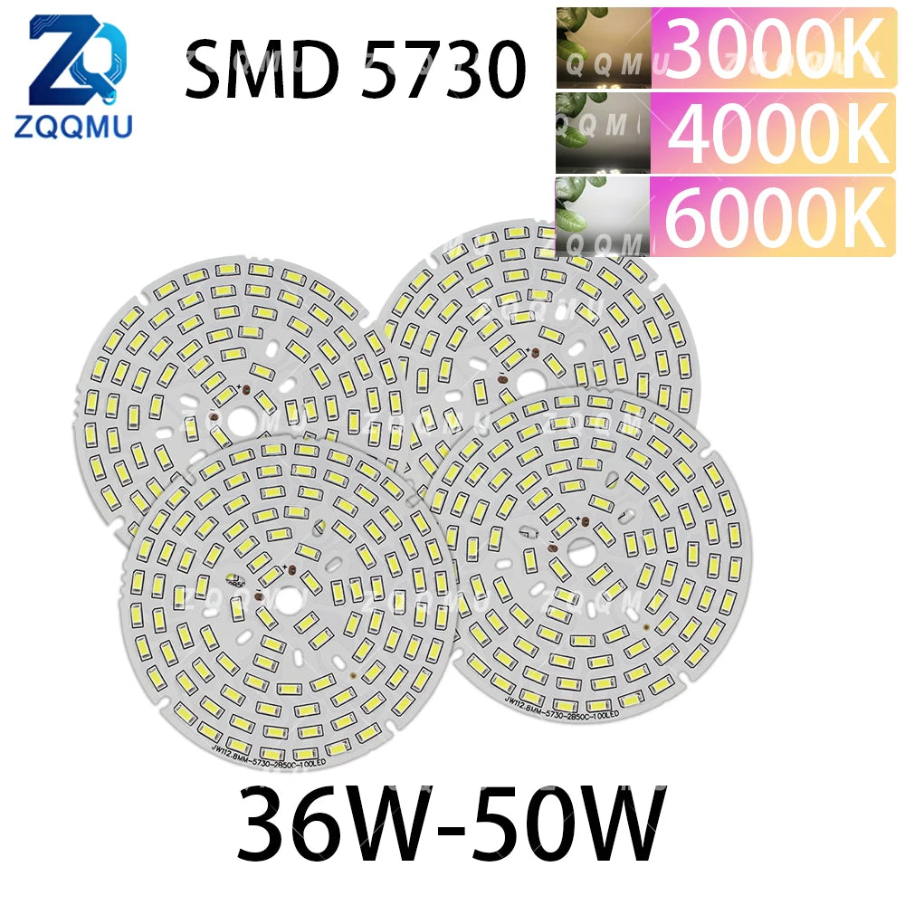 Panneau LED rond blanc moderne 36W 50W 112.8mm grille LED certifié