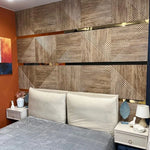 panneaux decoratifs modernes 3d or geometriques 9mm brillants stickers murailles chambre mariage