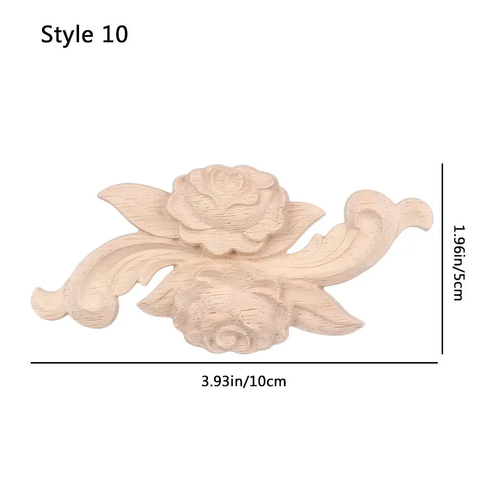appliques decoratives bois floral sculptees baroques naturelles decoration murale farmhouse classic