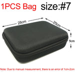 sac main noir texture mat pratique anti odeur zip poignée rangement outils