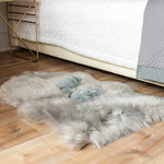 tapis doux gris moderne antidérapant feutre polyester 60x90cm intérieur salon chambre coucher lavable machine