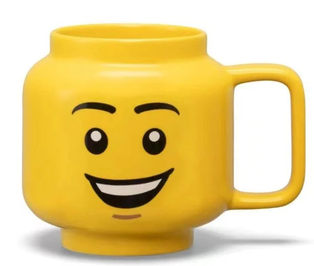tasse dessin animé sourire jaune poignée creative cartoon cadeau enfant