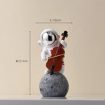 statue astronaute résine saxophone doré guitare violoncelle moderne décoration intérieure chambre salon